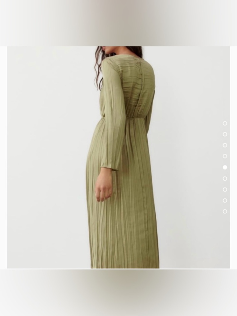 ZARA WRINKLE SATIN EFFECT CUT OUT MIDI DRESS (Customized) - Picture 11 of 12